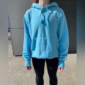Bright blue champion hoodie